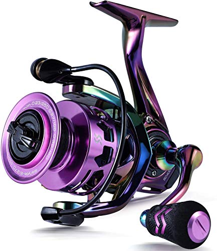 Sougayilang Spinnangelrolle 6.0:1 Gangverhältnis Graphitrahmen 12+1 BB Angelrolle mit 25 lbs Kohlefaser Drag für Süßwasser oder Salzwasser Fischen Reel