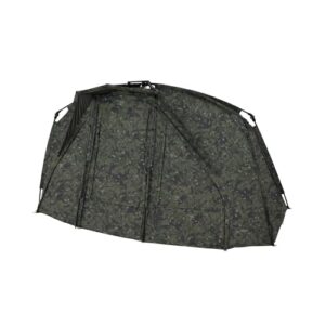 Hochwertiger Trakker Tempest RS 150 Camo Bivvy-Unterstand für Karpfenangler mit kompakter Größe, leichte Bauweise, robuste Konstruktion und atmungsaktive Gewebe-Technologie