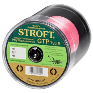 Hochwertige geflochtene Schnur mit 500 Metern Länge und pinkem Fluor, ideal für Fischen oder Dekorationen.