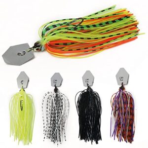 Fishing Jigger Lures Set von Zite Fishing, Bladed Jigs für Hecht, Barsch und Zander Angeln, Vibrations-Köder mit Karabiner-Snaps