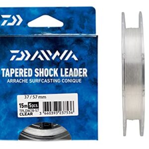 Hochwertiger Taper Leader von Daiwa für Surfen und Angeln mit 15m Länge und 0,37-0,57mm Durchmesser - x5 Stück