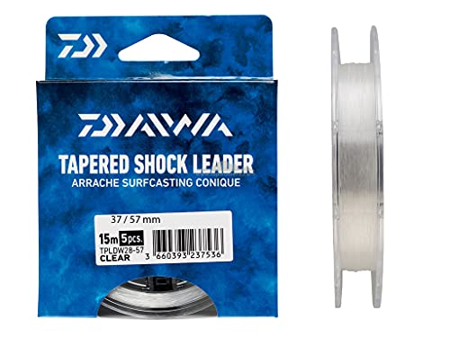 Hochwertiger Taper Leader von Daiwa für Surfen und Angeln mit 15m Länge und 0,37-0,57mm Durchmesser - x5 Stück