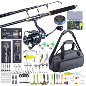 Goture Angelset 24T Carbon, umfangreiches Kit für Angler, Teleskop-Angelrute, Stationärrolle, Angelschnur und weitere Ausrüstung