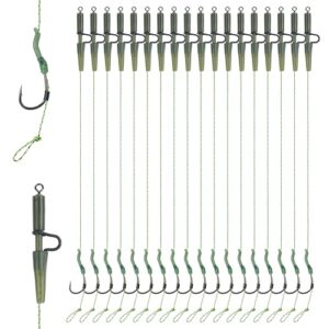Karpfen-Angeln-Haar-Rigs Set, 18 Stück Chod Helicopter Rigs mit Leadcore Vorfach, ideal für lange Würfe und schlammige Böden