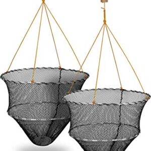 Krebsteller für Fischfang, Krebsfänger mit Metallringen und Nylonseil, Stück: 2, Durchmesser: Ø 30 cm