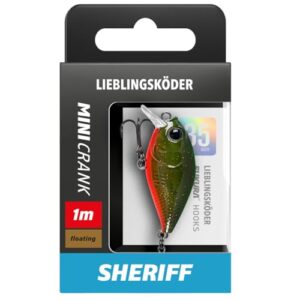 Lieblingsköder Mini Crank 35mm 3,6g - Wobbler im Sheriff-Look mit hoher Qualität und attraktivem Preis-Leistungs-Verhältnis für Anfänger und Fortgeschrittene