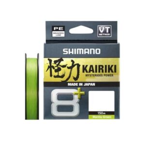 SHIMANO Line Kairiki 8+ - 150m langes Fischfangseil mit 0,28mm Düsen und 31,9kg Gewicht, grüne Farbe