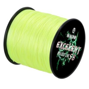 Geflochtene Angelschnur für Meeresfischerei, 8-fach geflochten, PE-Stahl, 20lb bis 100lb, 300m und 500m Länge, Gelb