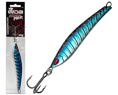 Wild Devil Baits Strike Pilk Pilker Meeresköder für Dorsch und Heilbutt in Norwegen - Blauer Hering, 150g