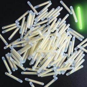 100 Stück fluoreszierende Leuchtstäbe für Angelposen, ideal für Nachtangelausflüge, Durchmesser 3 mm, vielseitig einsetzbar als Terminal-Zubehör