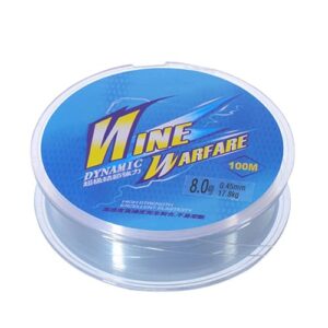 Angelschnur aus Nylon, 100 m, transparente Monofilament-Angelschnur mit ca. 0,45 mm Durchmesser für Süsswasserangeln und DIY-Projekte