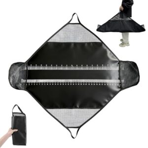 Abhakmatte mit Maßband 120 x 65 cm, Fischmatte aus PVC für das Angeln von Karpfen, Wels, Hecht, Forelle und Zander