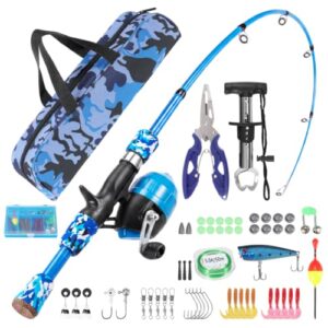 Kinderangelset, Teleskop-Angelrute und Rolle 150cm für den Einstieg ins Angelsport