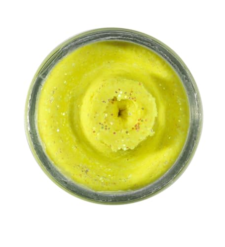 Berkley Powerbait Sinking Glitter Trout Dough - 50g Forellenteig, Sonnenyellow Farbe, Angeln, Fischzucht, Fischerzeugnis