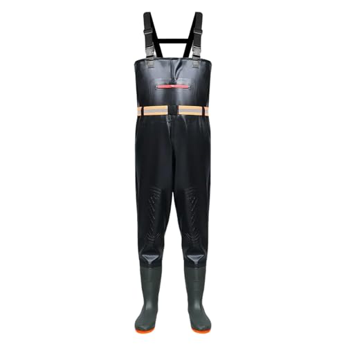 Herren Angelhosen mit Stiefeln, wasserdichte und atmungsaktive Hose für Angeln, Wassersport und Outdoor Aktivitäten