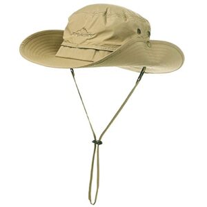 Sonnenhut mit breiter Krempe und Mesh für UV-Schutz, wasserdicht und atmungsaktiv, ideal für Outdoor-Aktivitäten wie Angeln oder Wandern