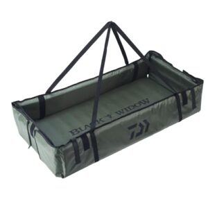 Daiwa Black Widow Carp Craddle Abhakmatte für Karpfen, 100x50 cm, wasserabweisend beschichtet, Polyester 420D