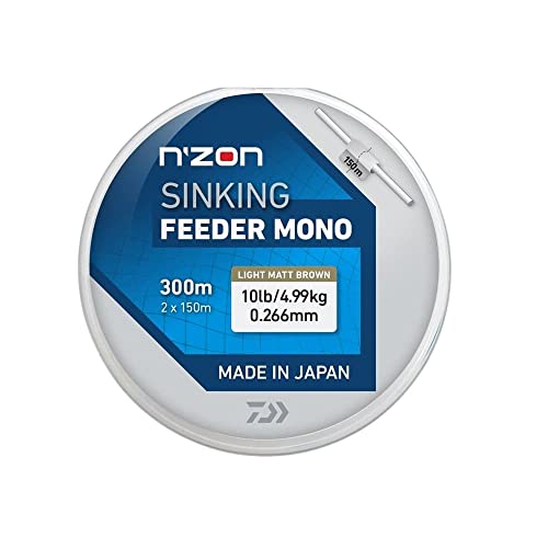 Hochwertiges Fischernetz von Daiwa, Nylon N Zon Sinking, 300 Meter lang, Dicke 0,20 Millimeter, Gewicht 3,08 Kilogramm, ideal für die Jagd nach großen Fischen.