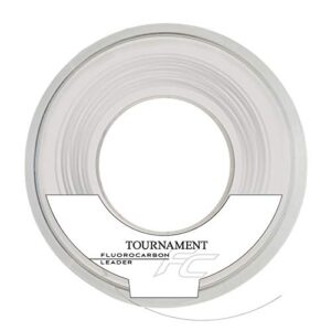 Daiwa Fluorocarbon Leader, 50 Meter langer transparenter Vorfach Angelschnur mit Durchmesser 0,23 Millimeter und einem Gewicht von 4,3 Kilogramm oder 9,48 Pounds, ideal für das Fangen großer Fische wie Lachsen, Forellen und Hechten