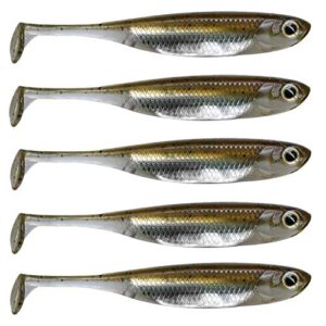 QualyQualy Gummiköder, Gummifisch für Zander, Barsch, Hecht und Forelle, 10cm, 5 Stück, lebensechter Schwimmbewegung, realistische Details