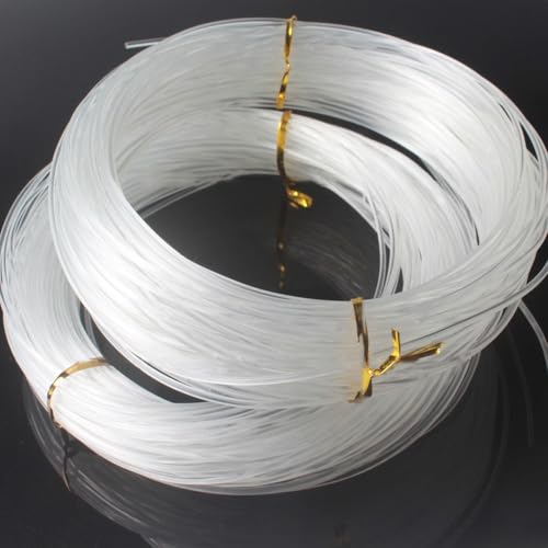 Robuste Nylon-Longle-Boot-Angelseil, 30 m Länge, für Speerangeln, geringe Dehnung, schwarzes oder transparentes Seil, 1,6 mm bis 2 mm Durchmesser