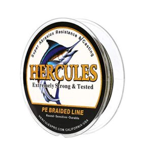 Hercules Super Cast 100m - 2000m Yards Geflochtene Angelschnur, Salzwasser Süßwasser PE Geflecht Fischdraht Superline 8 Stränge