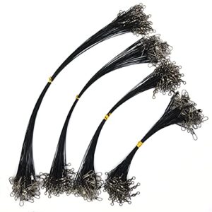 Hochwertige Angeldrahtvorfächer aus Nylon-beschichteter Angelschnur mit Wirbeln und Druckknöpfen, ideal für verschiedene Angelumgebungen