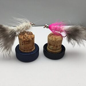 Professionelles Angelköder-Set für Salzwasser mit 12 Fliegen und Haken in verschiedenen Farben und Größen, ideal für Hecht, Barsch, Forelle und Seatrout.