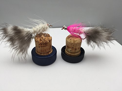 Professionelles Angelköder-Set für Salzwasser mit 12 Fliegen und Haken in verschiedenen Farben und Größen, ideal für Hecht, Barsch, Forelle und Seatrout.