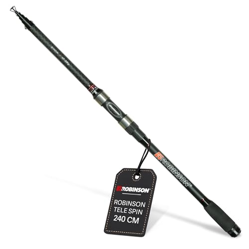 Hochwertige Teleskoprute aus Karbon für Spinnfischen, leicht und kompaktes Transportmaß von 54 cm