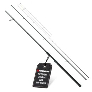 Fishing Rute Robinson Feederrute Hochmodul-Carbon 3,60 m 60-160 g 3 Wechselspitzen