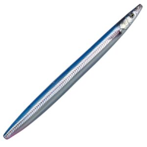 Savage Gear Line Thru Sandeel - Meerforellenköder, Farbe: Blau Silber UV, Länge/Gewicht: 8,5 cm / 11 g