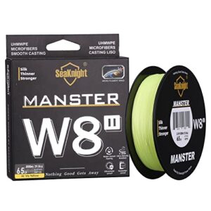 Seaknight W8 II, geflochtene Angelschnur für Karpfen und Forelle, 150m/300m/500m PE Geflochtener Angelschnur 8 Stränge
