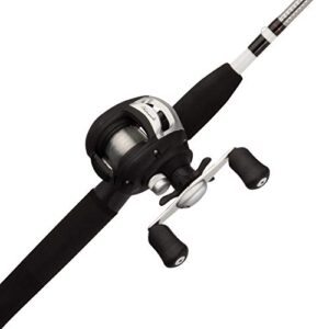 Shakespeare Alpha Angelset: Eine hochwertige Angelkombination mit Baitcastspule und 1,8 m langem Angelrahmen. Perfekt für jeden Angler, egal ob Anfänger oder Fortgeschrittener. Die Korderrolle hat ein niedriges Profil und ist für rechts- und linkshändige Angler geeignet.
