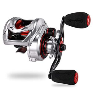 Leichte Baitcasting Rolle mit Graphitrahmen, 9+1 Anti-Reverse Kugellager und Hochgeschwindigkeitsübersetzung für Angeln