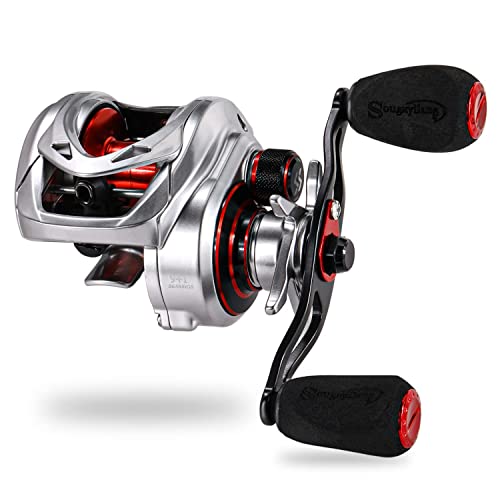 Leichte Baitcasting Rolle mit Graphitrahmen, 9+1 Anti-Reverse Kugellager und Hochgeschwindigkeitsübersetzung für Angeln