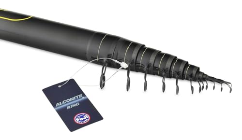 Hochwertige Angelrute Tubertini Bolognese R18 von Fuji, mit 6 Montierten ausgestattet und ideal für verschiedene Arten von Fischen.