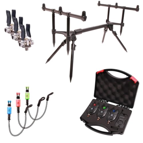 Das Ultimate Rod Pod Set Complete ist ein umfassendes Karpfen-Sets, das alle notwendigen Elemente für einen erfolgreichen Fischfang enthält. Es besteht aus einem Ultimate Storm Compact Rodpod, einem Ultimate E-tension Bite Alarm set 3+1 und drei Ultimate Stainless Steel Adjustable Butt Rests.