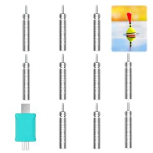 Yizhet CR425 LED Posen Angeln, 10 Stück, wiederaufladbare Batterie mit hoher Helligkeit und langer Akkulaufzeit für Angelwesten und Unterwasser-Entdeckungen.