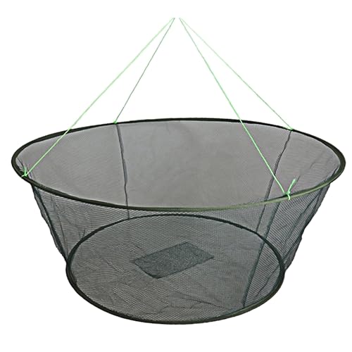 Faltbares Fischfangnetz, handgegossener Käfig für Garnelen und Krabben, hochwertiges Nylon und flexiblem Stahl, einfach zu falten und vielseitig einsetzbar in Flüssen, Seen, Teichen und Meeren