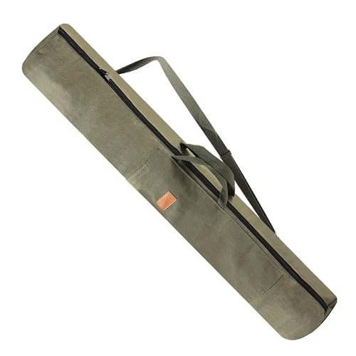 Fischerei-Angeltasche, tragbare Angelruten-Tasche, hochwertiges Canvas-Material, vielseitige und praktische Lösung für Angler, großes Stauraumangebot, verstellbarer Schultergurt
