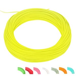 MAXIMUMCATCH Fliegenfischen Schnur Combo mit Backing Vorfach und Tippet, 1F/2F/3F/4F/5F/6F/7F/8F/9F/10F, Fluo gelb, WF5F