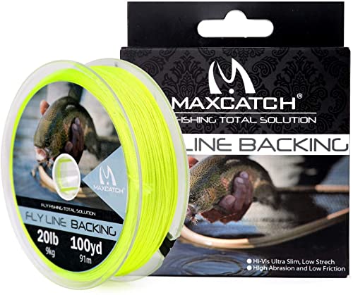 Hochwertige geflochtene Nylon-Schnur für Fliegenfischen, 20/30lb und 100/300yards, gelb