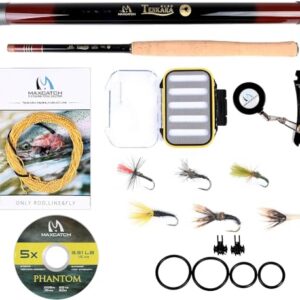 Tenkara-Rute-Combo von Maximumcatch, umfangreiche Ausrüstung für das Tenkara-Fischen mit 5 verschiedenen Rutenlängen und Zubehör
