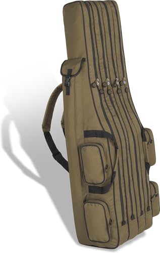 Wasserabweisender Angelrucksack für Angler mit 3 oder 4 Rutenfächern, robust und langlebig, ideal für Fischer