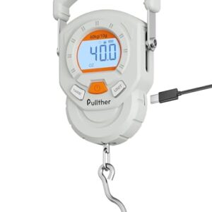 Digitale Kofferwaage für Angeln, präzise Messung bis 132 lb/60 kg, LCD-Display und Tara-Funktion