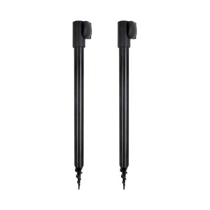 Qaziuy 2 Stück Banksticks Rutenhalter, Aluminium Bankstick Angel Rutenhalter Rutenständer Halter Verstellbar Längen 30-50 cm, ideal für Angler mit verstellbarem Rutenhalter und stabilen Aluminium-Gehäuse