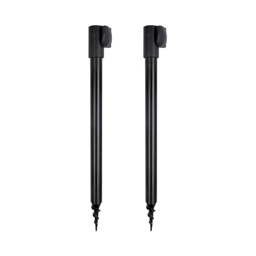Qaziuy 2 Stück Banksticks Rutenhalter, Aluminium Bankstick Angel Rutenhalter Rutenständer Halter Verstellbar Längen 30-50 cm, ideal für Angler mit verstellbarem Rutenhalter und stabilen Aluminium-Gehäuse