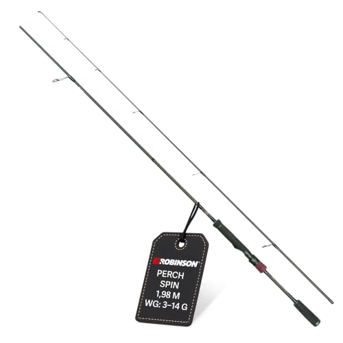 Robinson Spinnrute Hochmodul-Carbon, 1,98 m lang, 3-14 g schwer, ideal für Barsch und Forellenangeln