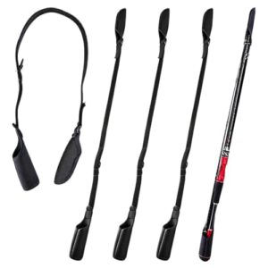 Rutenschutz für Angelruten - 5 Stück Rutenbänder aus elastischem Neopren mit Klettverschluss und individueller Anpassungsfähigkeit, ideal für Angler, die ihre Ausrüstung schützen möchten.